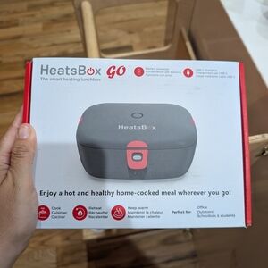 HeatsBox Smart Heating Lunchbox - Gray and Red - New In box (Never Been Used)